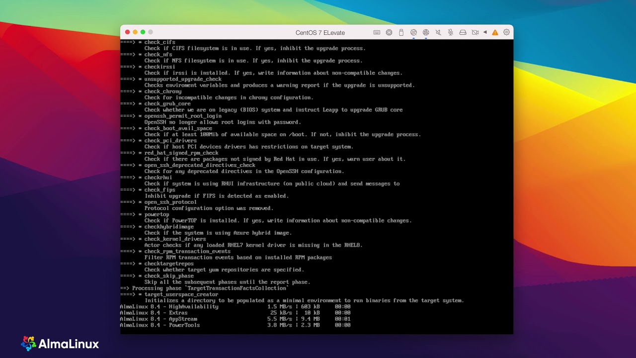 AlmaLinux ELevate Demo