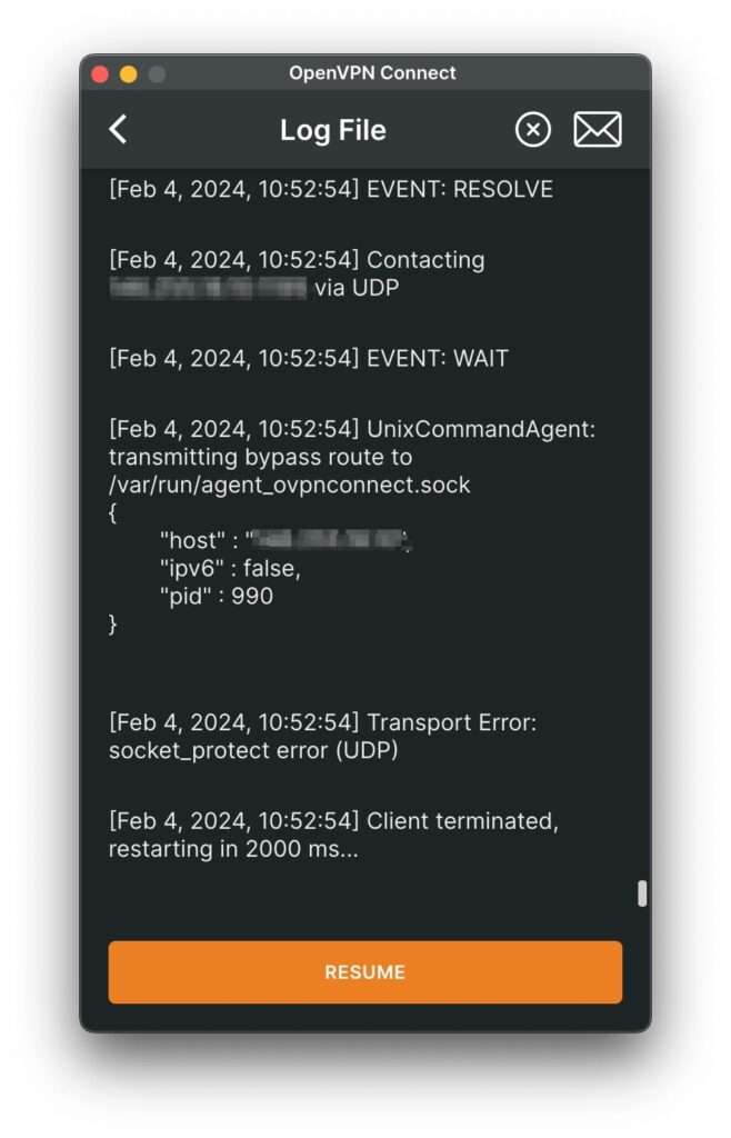 Openvpn Timeout Error Solución a errores de conexión en OpenVPN Connect para macOS ...