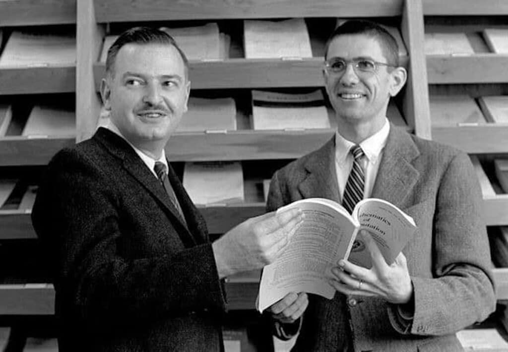 John Kemeny (left) and Thomas Kurtz (right), ca. 1964. Courtesy of the Darmouth College Library