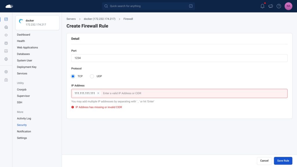 Configuración de firewall en RunCloud Docker: Seguridad optimizada para servidores en la nube | firewall docker