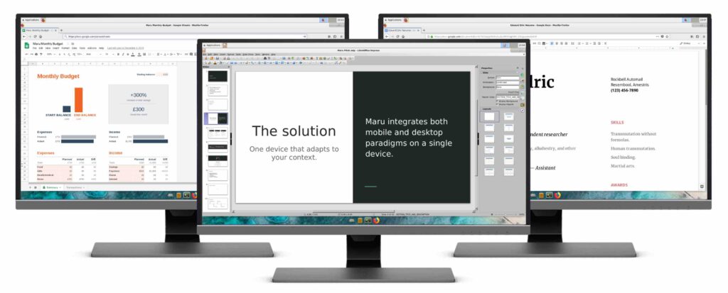 Maru OS: Convierte tu Smartphone en un Ordenador de Escritorio con Linux | maru desktop productivity monitors