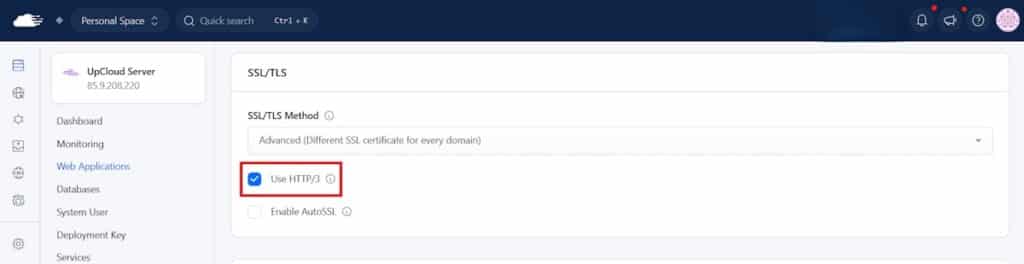 RunCloud activa el soporte para HTTP/3, PHP 8.3/8.4 y una nueva API para WP Canvas | runcloud http3