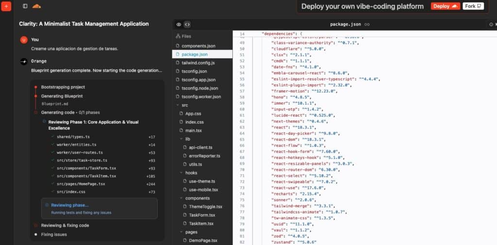 Cloudflare abre la puerta al “vibe-coding” con VibeSDK: así nació Clarity, una app minimalista de tareas creada y desplegada por IA en minutos | vibeSDF bulid cloudflare