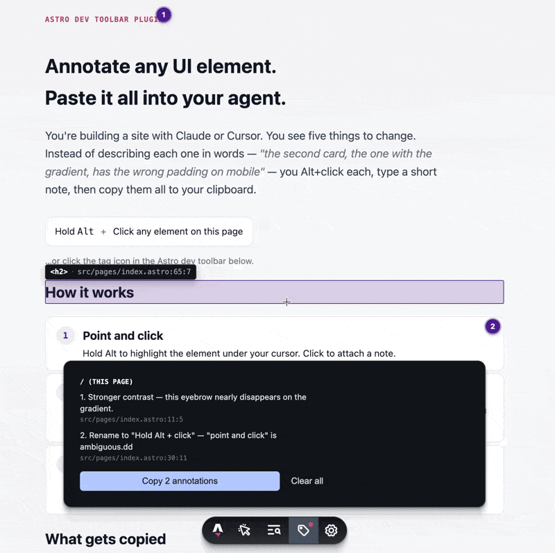 Astro Agent Annotate acelera el trabajo con Claude Code y Cursor | astro agent annotate code