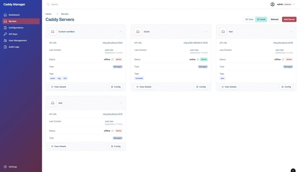 Administración de Sistemas. Inicio Administración de Sistemas. Inicio | caddy manager servers min